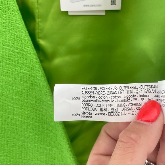 Zara Double Breasted Textured Cropped Blazer NWT - Picture 10 of 10